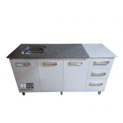  Bajo Mesada 160 Mas Granito Entero 120 Cm. Mueble Cocina