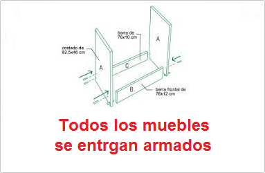 Todos los muebles se entregan armados